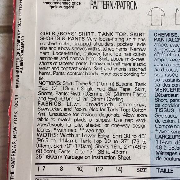 Vintage 1989 Busybodies by Butterick Sewing Pattern 4002 Girl's/Boy's - Picture 10 of 12